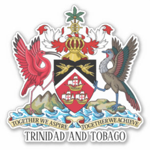 Adesivo Casaco de Armas Nacional Trinidad e Tobago