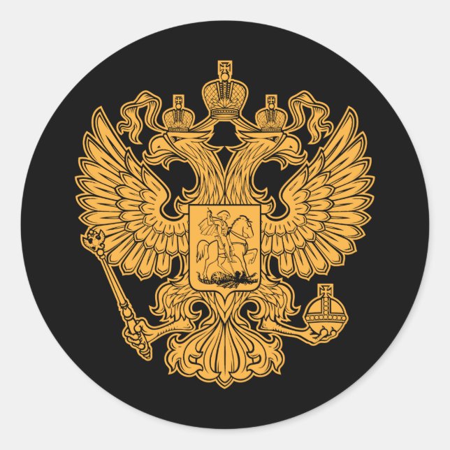 Adesivo Casaco de Armas Russas da Federação Russa (Frente)