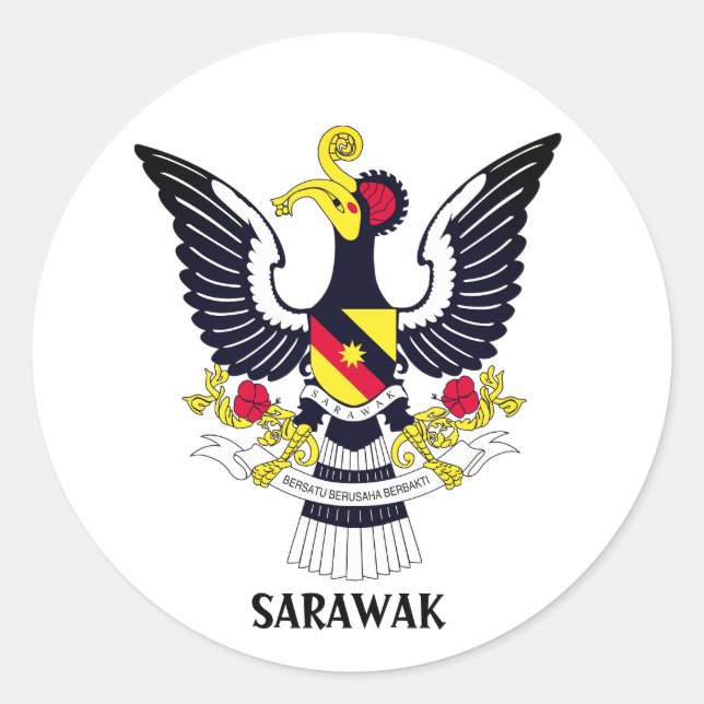 Adesivo Casaco de Armas Sarawak - MALÁSIA (Frente)