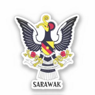 Adesivo Casaco de Armas Sarawak - MALÁSIA
