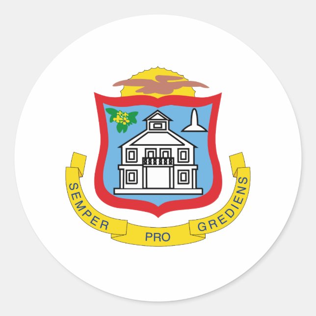 Adesivo Casaco de armas Sint Maarteaner (Frente)