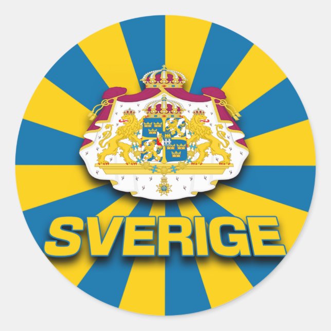 Adesivo Casaco de armas Sverige (Frente)