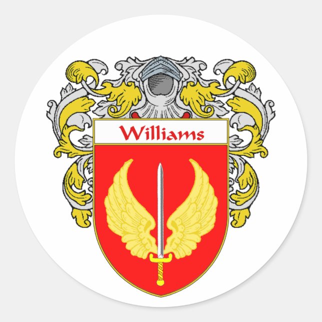 Adesivo Casaco de Armas Williams (Mantled) (Frente)