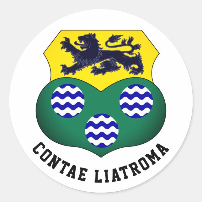 Adesivo Casaco de Arms de County Leitrim, Irlanda (Frente)