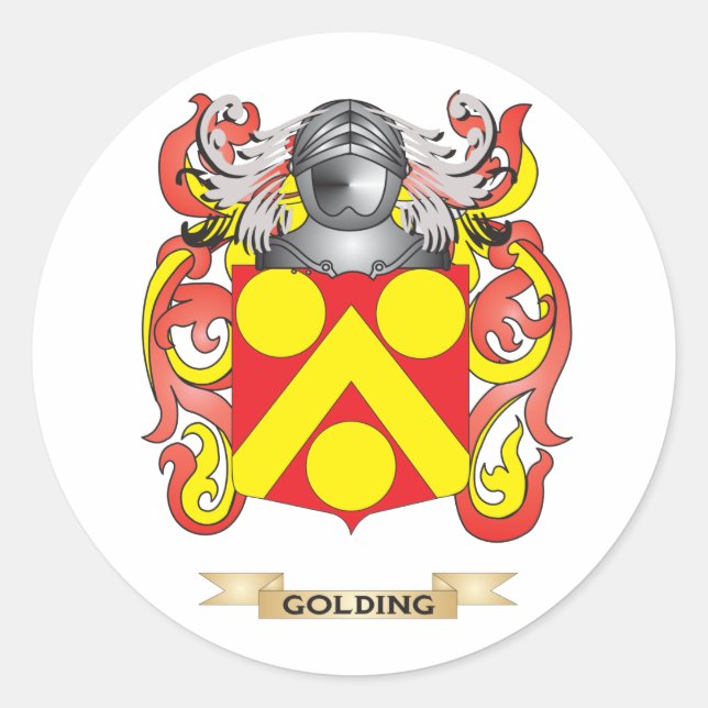 Adesivo Casaco de Braços de Golding (Crest Familiar) (Frente)