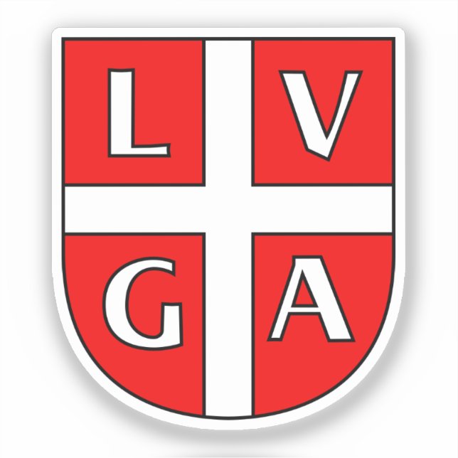 Adesivo Casaco de braços de Lugano, Suiça (Frente)