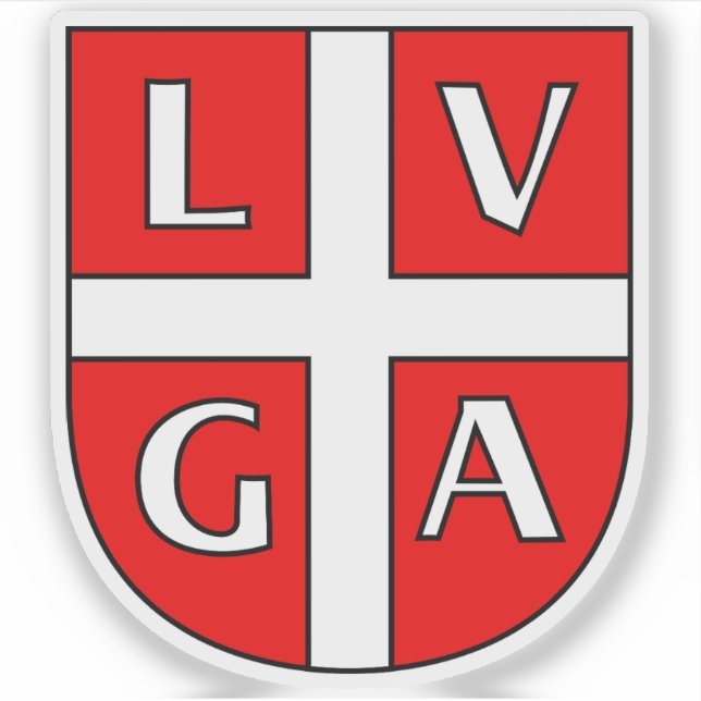 Adesivo Casaco de braços de Lugano, Suiça (Frente)