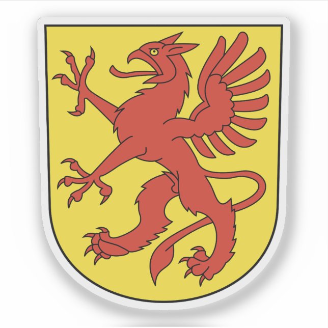 Adesivo Casaco de braços do Greifensee, Suiça (Frente)