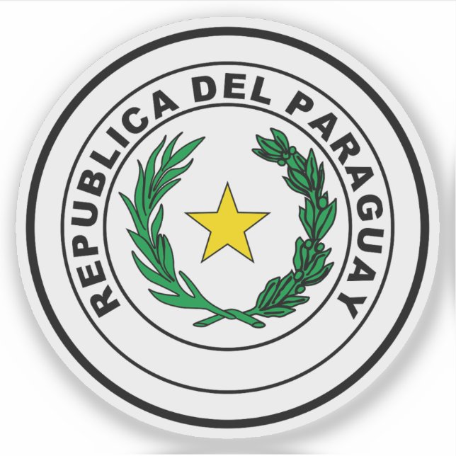 Adesivo Casaco de braços do Paraguai (Frente)