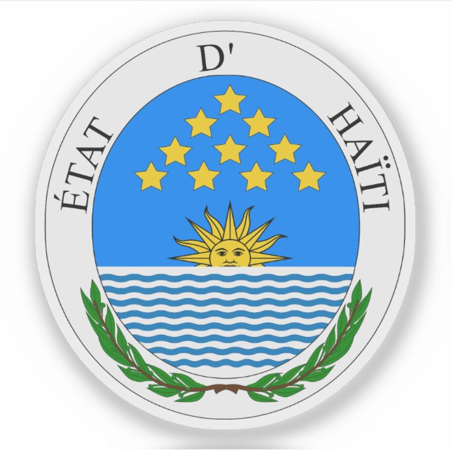 Adesivo Casaco do Estado do Haiti (1807-1811) (Frente)