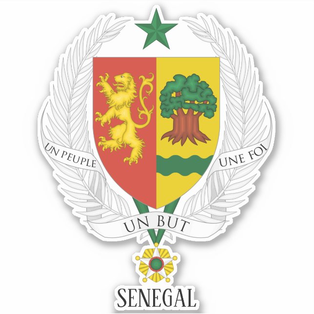 Adesivo Casaco Nacional Do Senegal De Armas, Vinheta Patri (Frente)