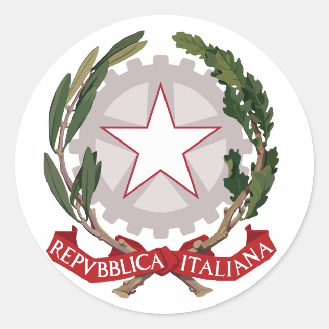 Adesivo Casaco Oficial Italiano De Armamento Heraldry (Frente)