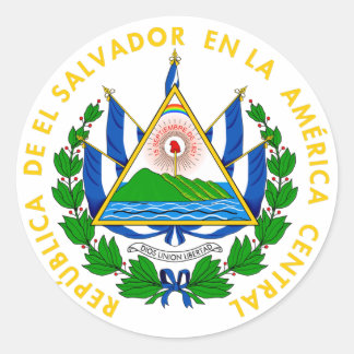 Adesivo Casacos de armas de El Salvador Flags do Mundo