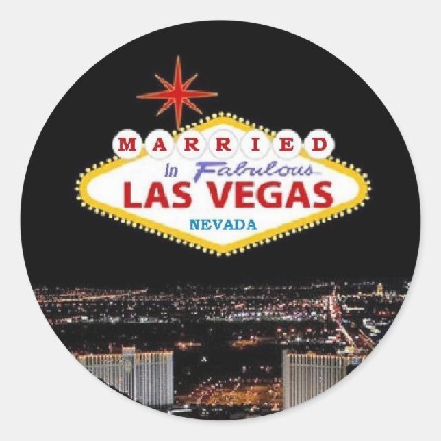 Adesivo CASADO Em Fabulosa Las Vegas, Nevada Sticker (Frente)