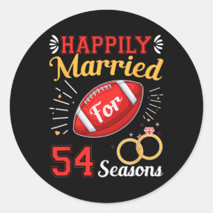 Adesivo Casado Felizmente Por 54 Seasons 54ª Annive Casada