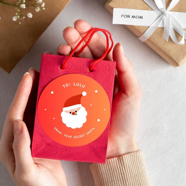 Adesivo Casado Natal - Claus Claus Classker Round Sticker (From Santa Claus Classic Round Sticker)