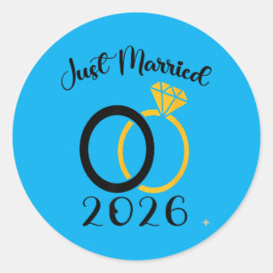 Adesivo Casados em 2026 Aliança de Casamento Lua de Mel Co