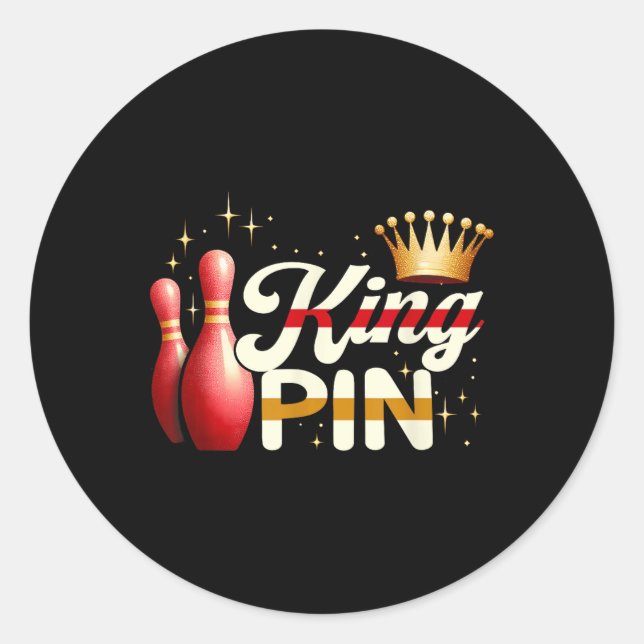 Adesivo Casais Bowler League Boliche King Pin Vestindo Cro (Frente)