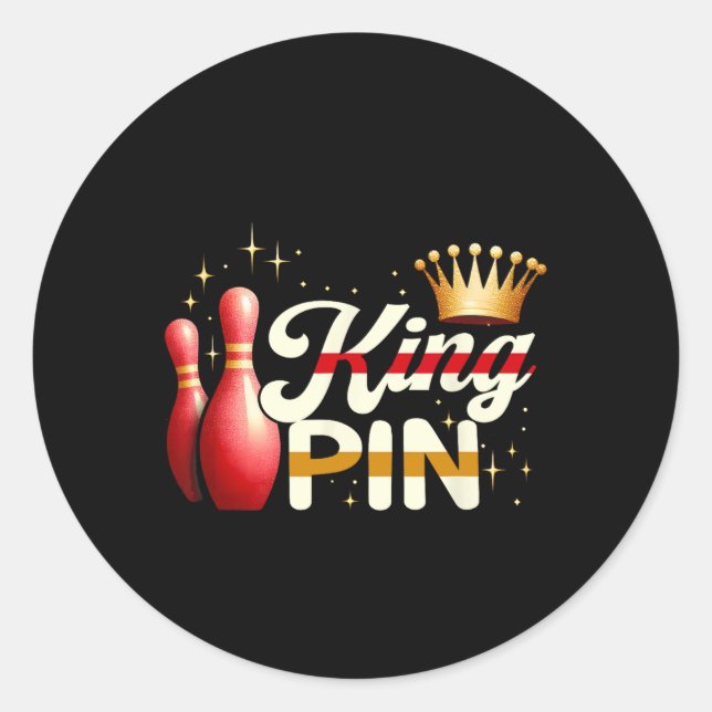 Adesivo Casais Bowler League Boliche King Pin Vestindo Cro (Frente)
