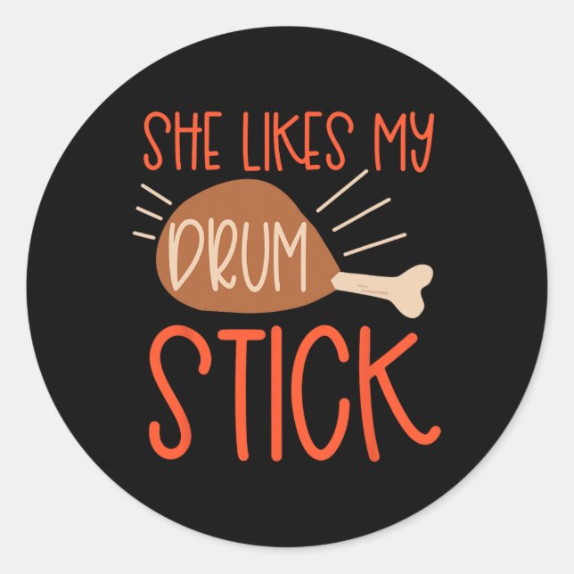 Adesivo Casais De Ação De Graças Que A Turquia Mama Ela Go (Frente)