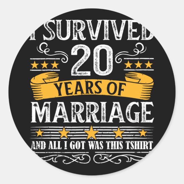Adesivo Casais de Camisa de Casamento de 20 (Frente)