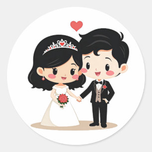 Adesivo Casais de Casamento Adoráveis