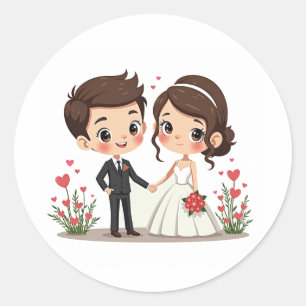 Adesivo Casais de Casamento Adoráveis