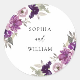 Adesivo Casais De Casamento De Flores Violetas Violetas Ro