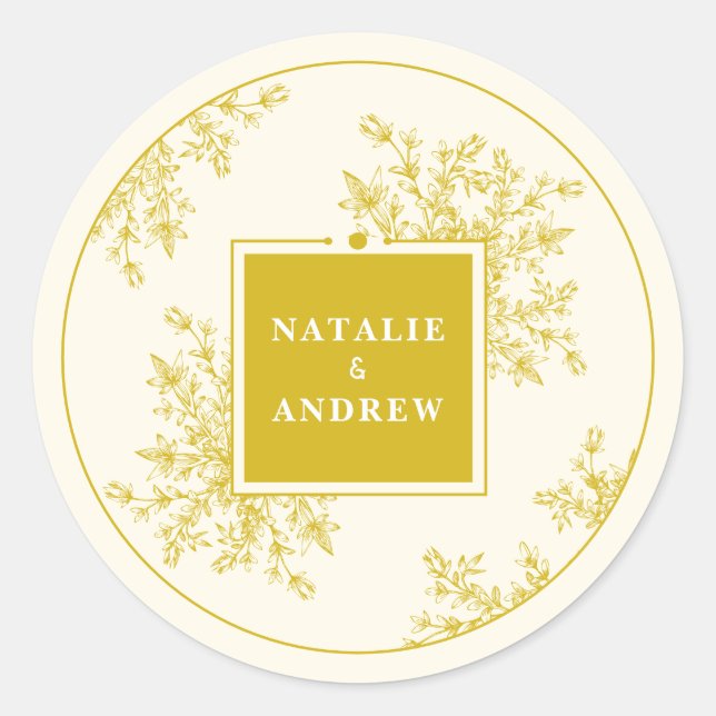 Adesivo Casais de Casamento de Prados das Florestas Selvag (Frente)