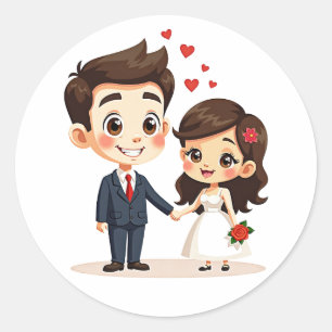 Adesivo Casais de Casamento Encantador