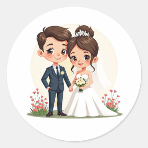 Adesivo Casais de Casamento Encantador