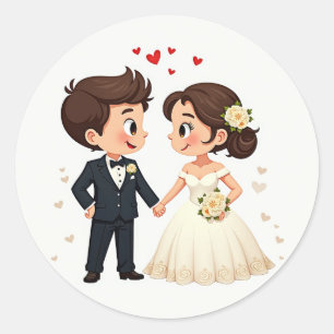 Adesivo Casais de Casamento Encantador