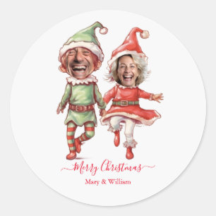 Adesivo Casais de elfos de Natal