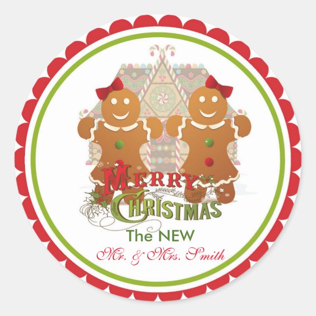 Adesivo Casais de pão de Natal (Frente)
