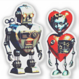 ADESIVO CASAIS DE ROBÔS DO AMOR