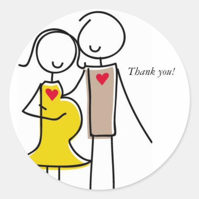 Adesivo Casais Esperados, Neutrais para o sexo (Frente)