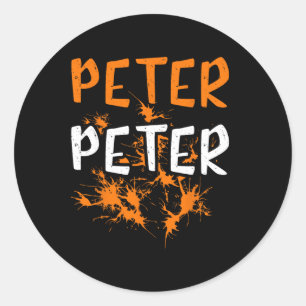 Adesivo Casais Figurino Peter Pumpkin Comendo Halloween