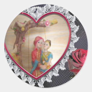 Adesivo Casal Asiático em Impressão de Arte de Balanço do 