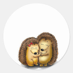 Adesivo Casal bonito do ouriço - Sr. e Sra. Personalizaç
