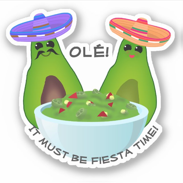 Adesivo Casal de Abacate e Guacamole  (Frente)