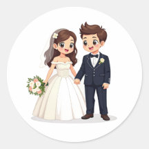 Casal de Cartoon Stickers
