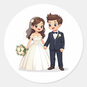 Adesivo Casal de Cartoon Stickers
