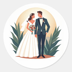 Adesivo Casal de Casamento Perfeito