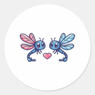 Adesivo Casal de Dragonfly no Dia de os namorados animal a