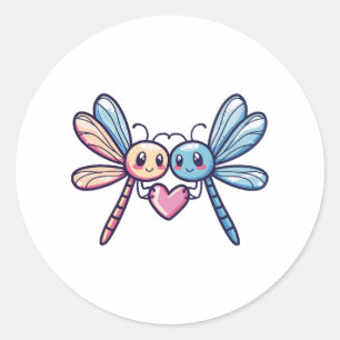 Adesivo Casal de Dragonfly no Dia de os namorados animal a