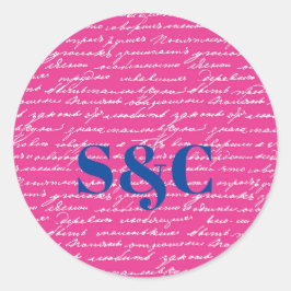 Adesivo Casal de escrita manual INICIAL Casal Diversão de 