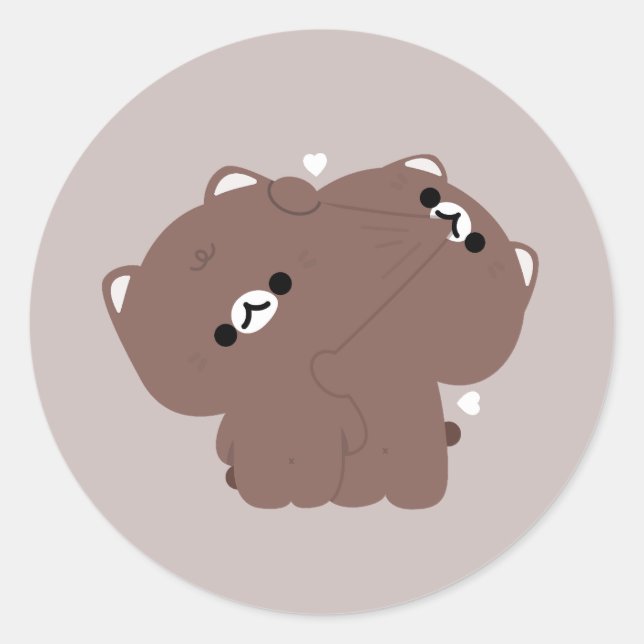 Adesivo Casal de Gato Birmanês (Frente)