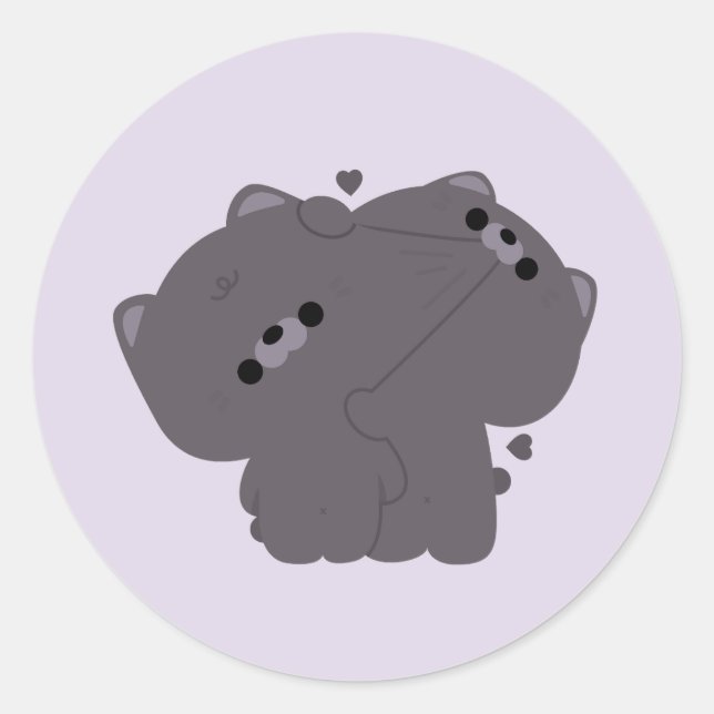 Adesivo Casal de gato de Shorthair britânico (Frente)