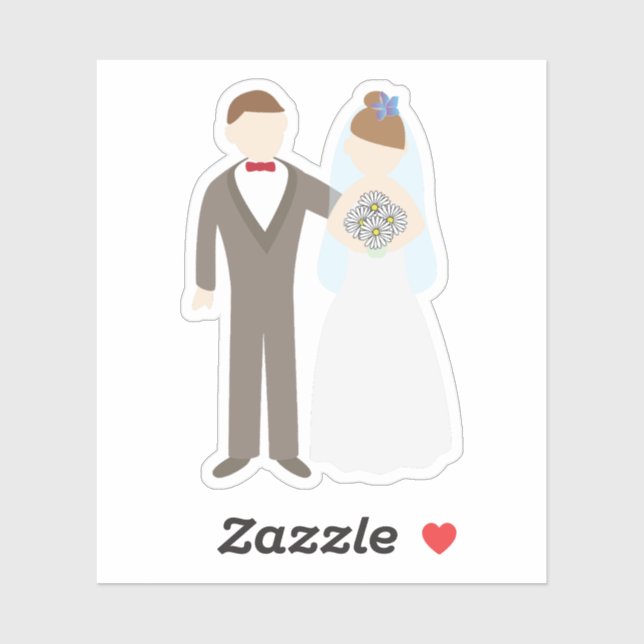 Adesivo Casal de Noivos (Folha)