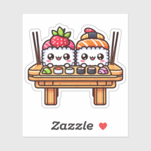 Adesivo Casal de Sushi de Corte Personalizado
